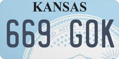 KS license plate 669GOK