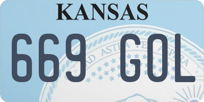 KS license plate 669GOL