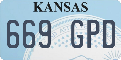 KS license plate 669GPD