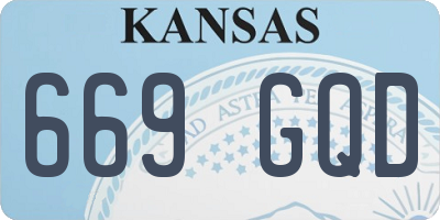 KS license plate 669GQD