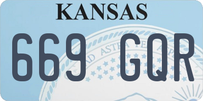 KS license plate 669GQR