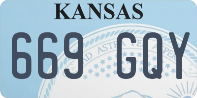 KS license plate 669GQY
