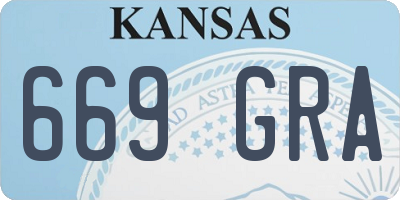 KS license plate 669GRA