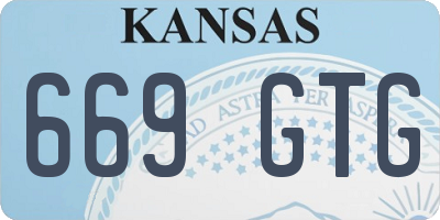 KS license plate 669GTG