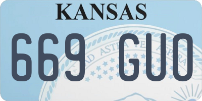 KS license plate 669GUO