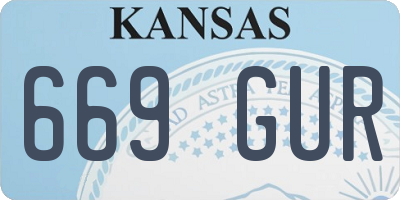 KS license plate 669GUR