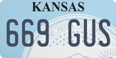 KS license plate 669GUS