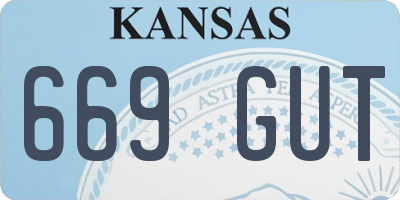 KS license plate 669GUT
