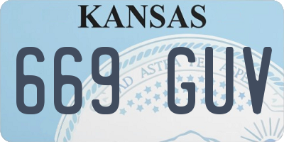 KS license plate 669GUV