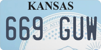 KS license plate 669GUW
