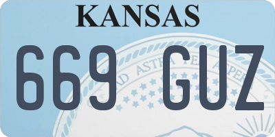 KS license plate 669GUZ