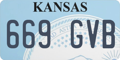 KS license plate 669GVB