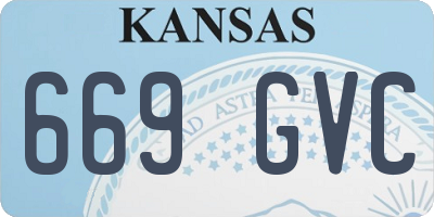 KS license plate 669GVC
