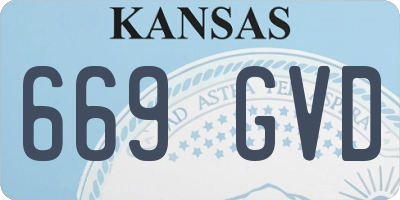 KS license plate 669GVD