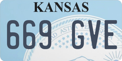 KS license plate 669GVE