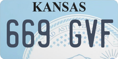 KS license plate 669GVF