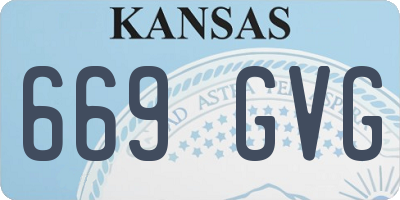 KS license plate 669GVG