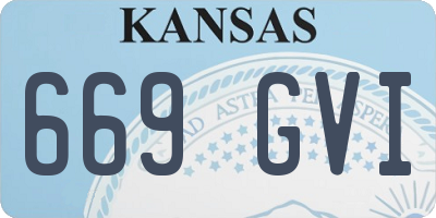 KS license plate 669GVI
