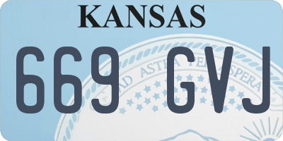 KS license plate 669GVJ
