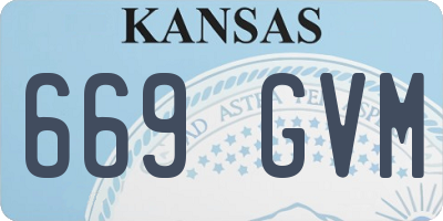 KS license plate 669GVM