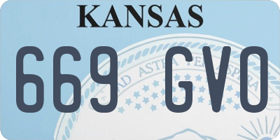 KS license plate 669GVO