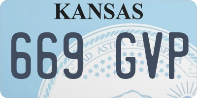 KS license plate 669GVP