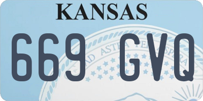 KS license plate 669GVQ