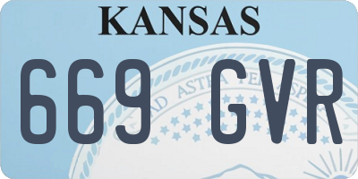 KS license plate 669GVR