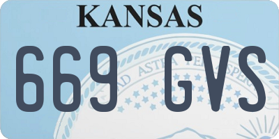 KS license plate 669GVS