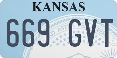 KS license plate 669GVT