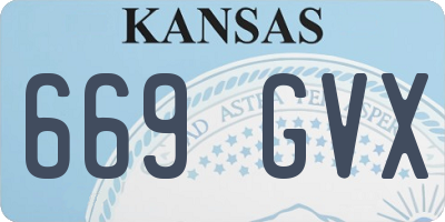 KS license plate 669GVX
