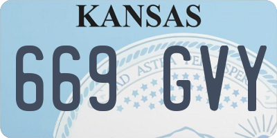 KS license plate 669GVY