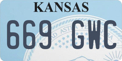 KS license plate 669GWC