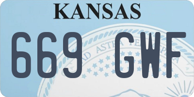 KS license plate 669GWF