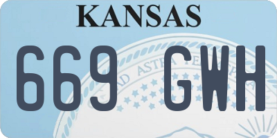 KS license plate 669GWH