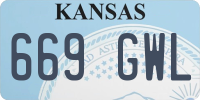 KS license plate 669GWL