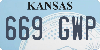 KS license plate 669GWP