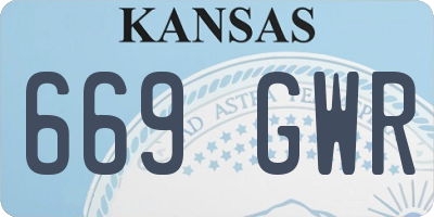 KS license plate 669GWR