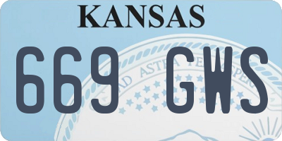 KS license plate 669GWS