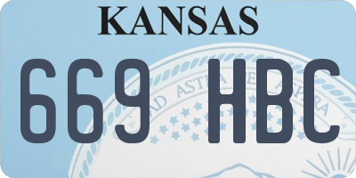 KS license plate 669HBC