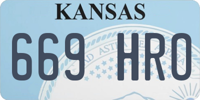 KS license plate 669HRO