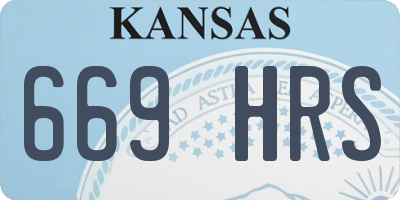 KS license plate 669HRS