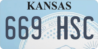 KS license plate 669HSC