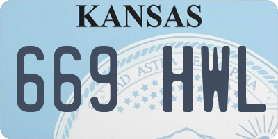 KS license plate 669HWL