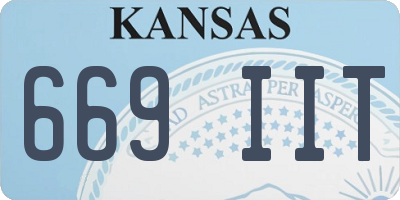 KS license plate 669IIT