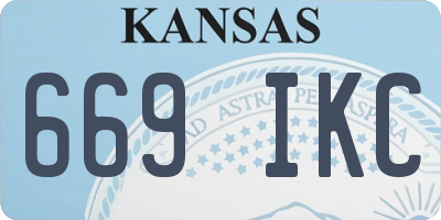 KS license plate 669IKC