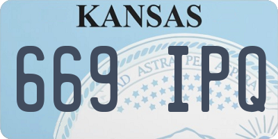 KS license plate 669IPQ