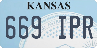 KS license plate 669IPR