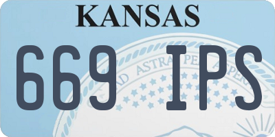 KS license plate 669IPS
