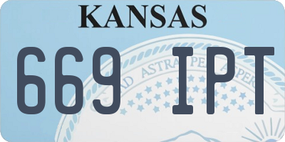 KS license plate 669IPT